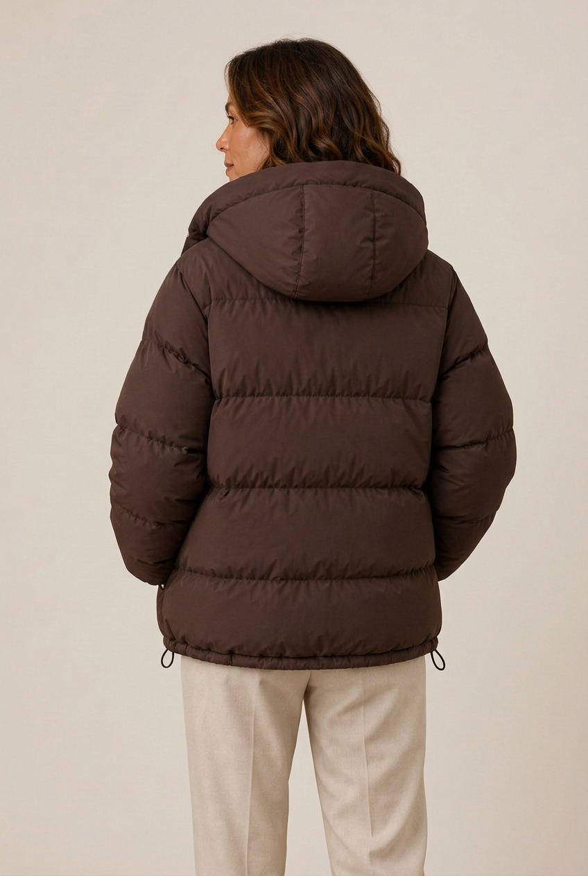 Puffer Jacket Women's Oversized Cut with Hood | L&S - 7 - London-stylehouse.com