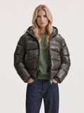 Jacket Women's Cropped Puffer with Hood + Warm Padded Design | L&S - 1 - London-stylehouse.com