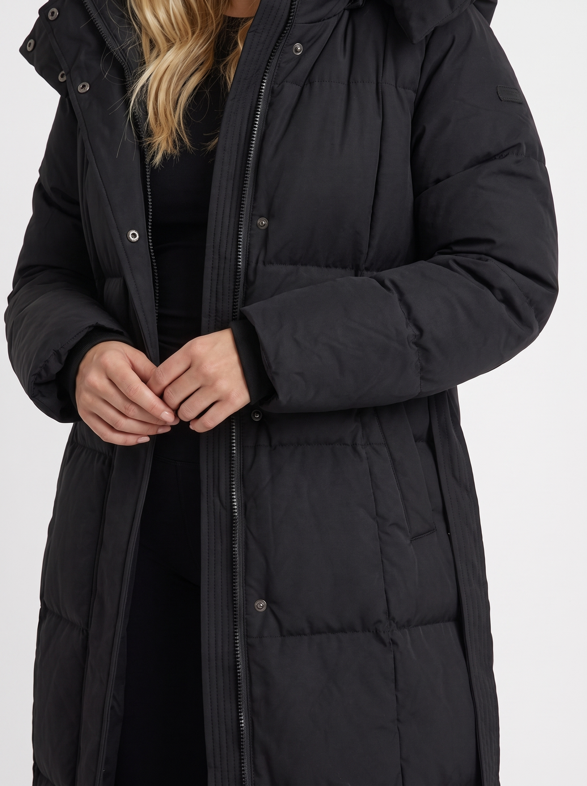 Longline Women's Puffer Coat with Hood + Warmth and Style | L&S - 6 - London-stylehouse.com