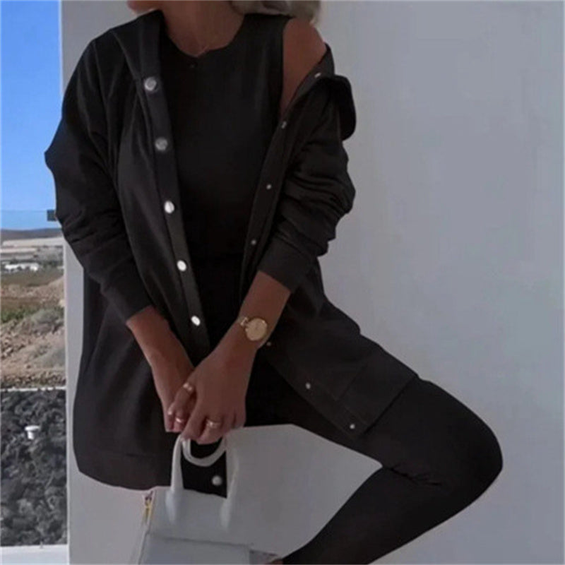 Lounge Set Women's Relaxed Fit Cardigan and Leggings | L&S - 5 - London-stylehouse.com