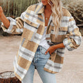 Checked Women's Jacket with Relaxed Fit and Functional Pockets | L&S - 4 - London-stylehouse.com