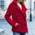 Women's Oversized Jacket with Double-Breasted Buttons | L&S - 6 - London-stylehouse.com