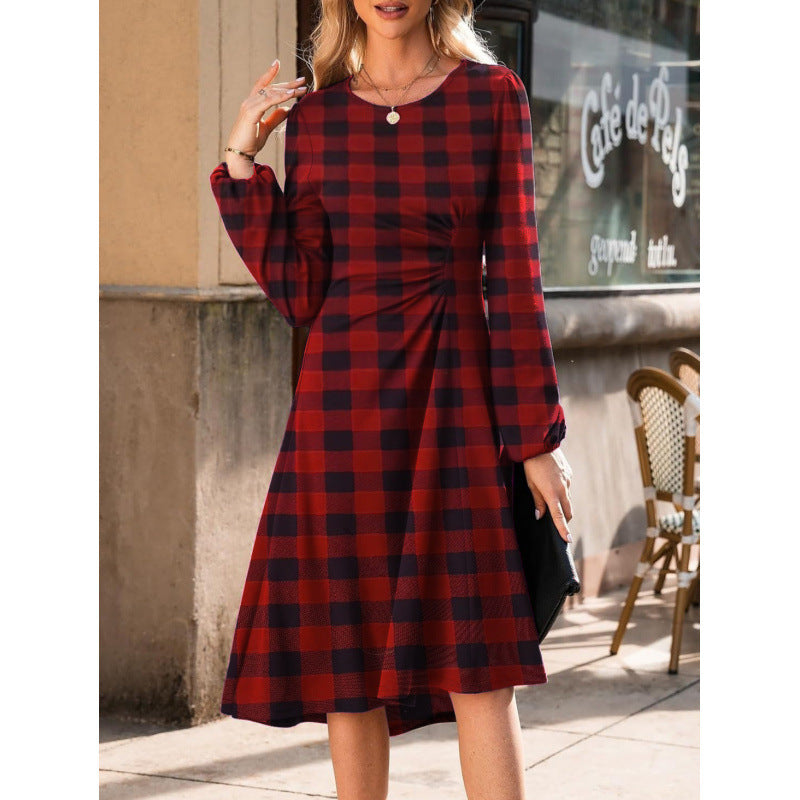 Midi Dress Women's Flattering Fit with Long Sleeves | L&S - 7 - London-stylehouse.com