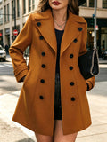 Double-Breasted Women's Coat with Tailored Fit | L&S - 5 - London-stylehouse.com
