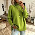 Pullover Women's Oversized Turtleneck with Relaxed Fit | L&S - 3 - London-stylehouse.com
