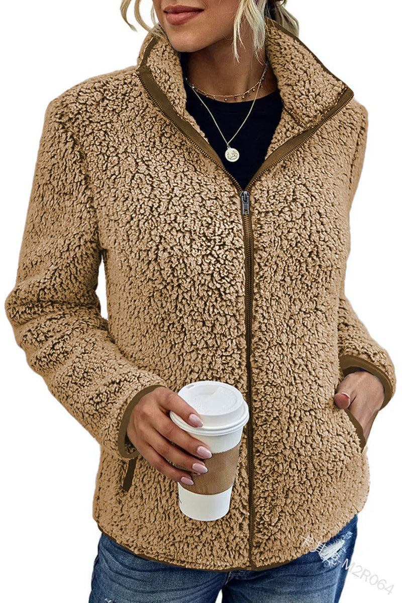 Jacket Women's Relaxed Fit with Full Zip and Stand-Up Collar | L&S - 7 - London-stylehouse.com