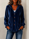 Jacket Women's Casual Hooded Design with Button Fastening | L&S - 3 - London-stylehouse.com