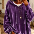 Hoodie Women’s Relaxed Fit with Drawstring | L&S - 4 - London-stylehouse.com
