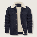 Men's Cord Jacket with Sherpa Collar and Pockets | L&S - 4 - London-stylehouse.com