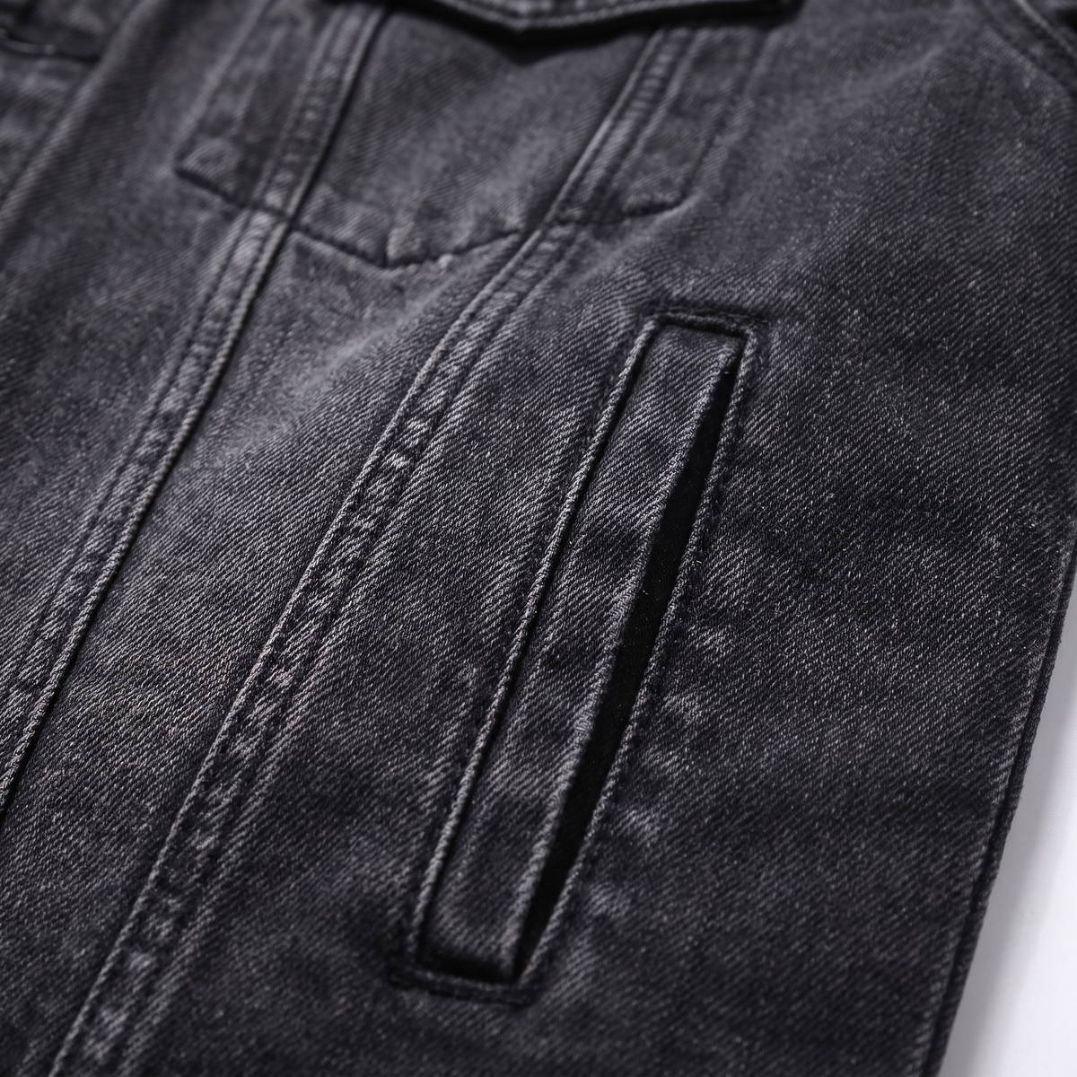 Denim Jacket Men's Hooded Style with Sherpa Lining | L&S - 3 - London-stylehouse.com