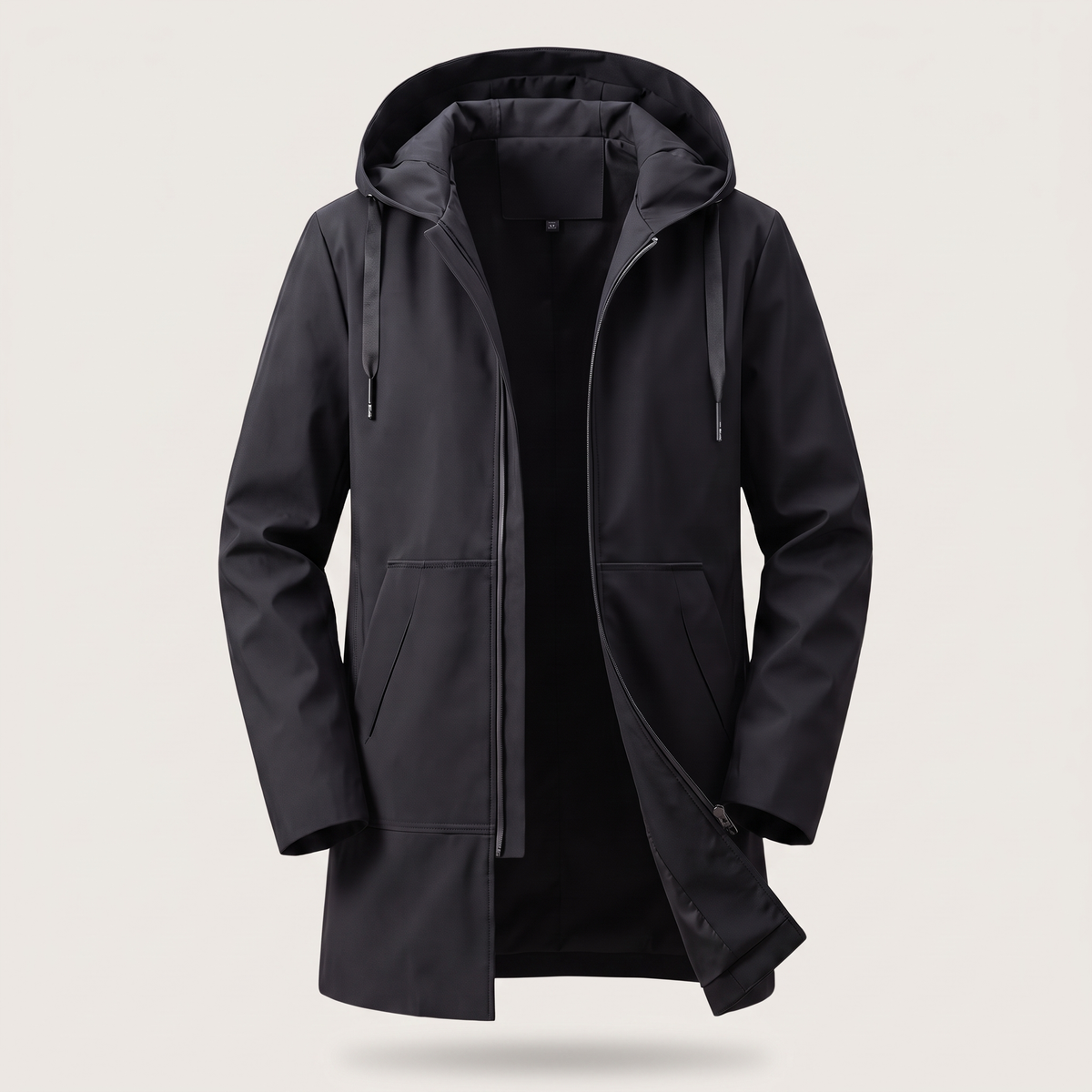 Men's Hooded Jacket with Relaxed Fit and Functional Pockets | L&S - 4 - London-stylehouse.com
