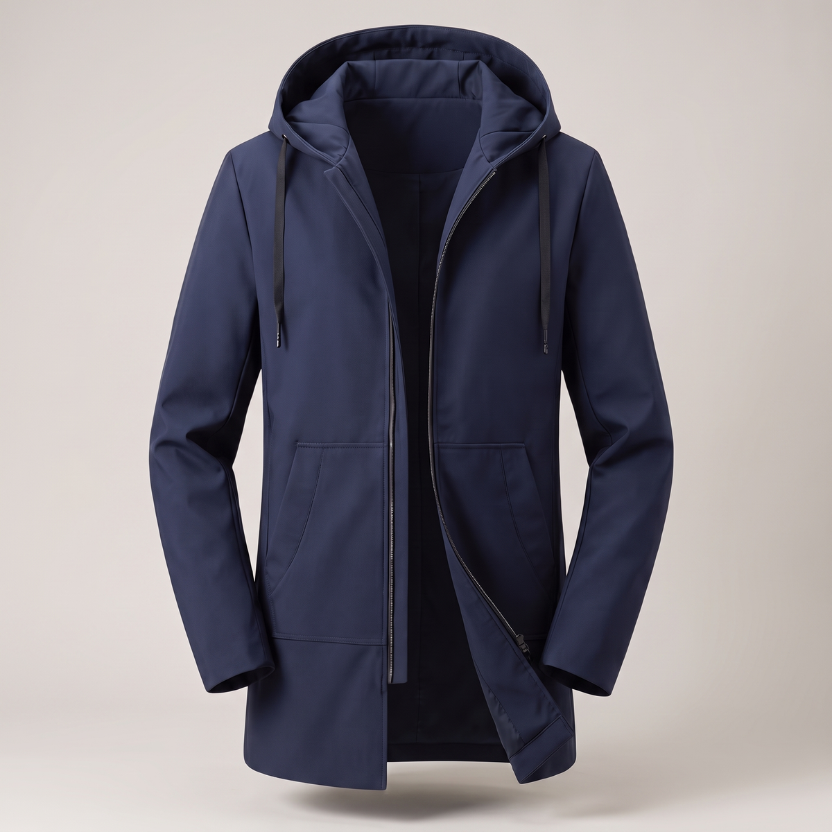 Men's Hooded Jacket with Relaxed Fit and Functional Pockets | L&S - 5 - London-stylehouse.com
