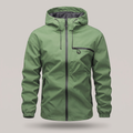 Men's Casual Jacket with Adjustable Hood and Chest Pocket | L&S - 4 - London-stylehouse.com