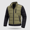 Men's Quilted Jacket with Stand-Up Collar and Zip Pocket | L&S - 5 - London-stylehouse.com