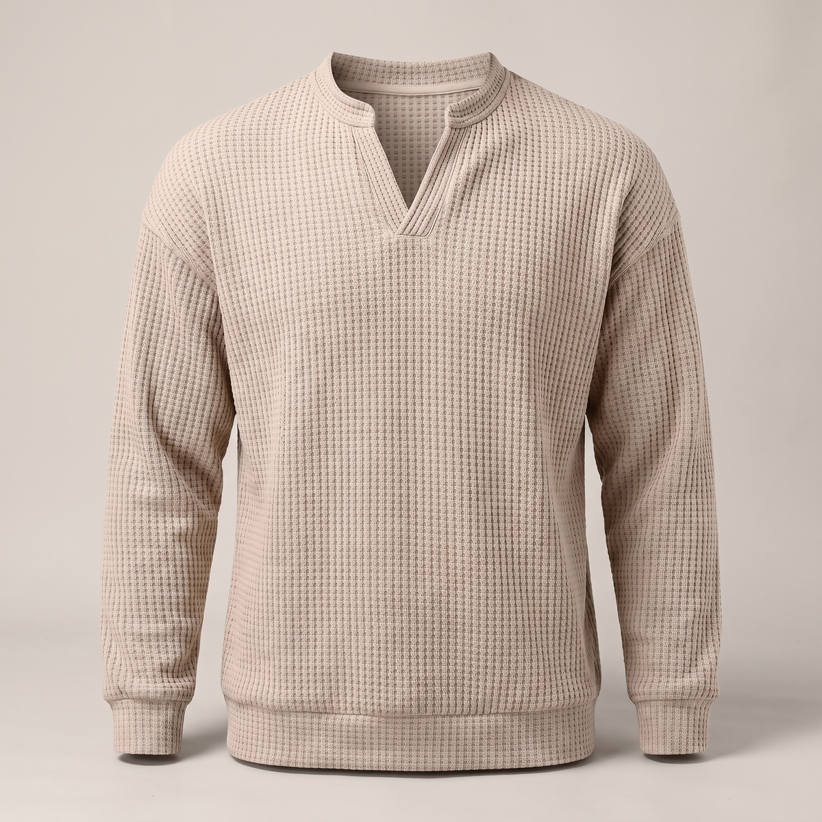 Pullover Men's Relaxed Fit with Textured Finish | L&S - 9 - London-stylehouse.com