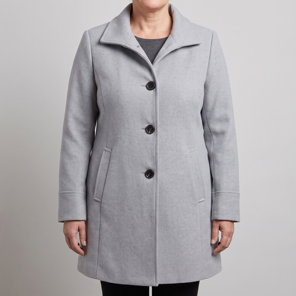 Women's Stylish Coat with Classic Cut + Functional Pockets | L&S - 1 - London-stylehouse.com