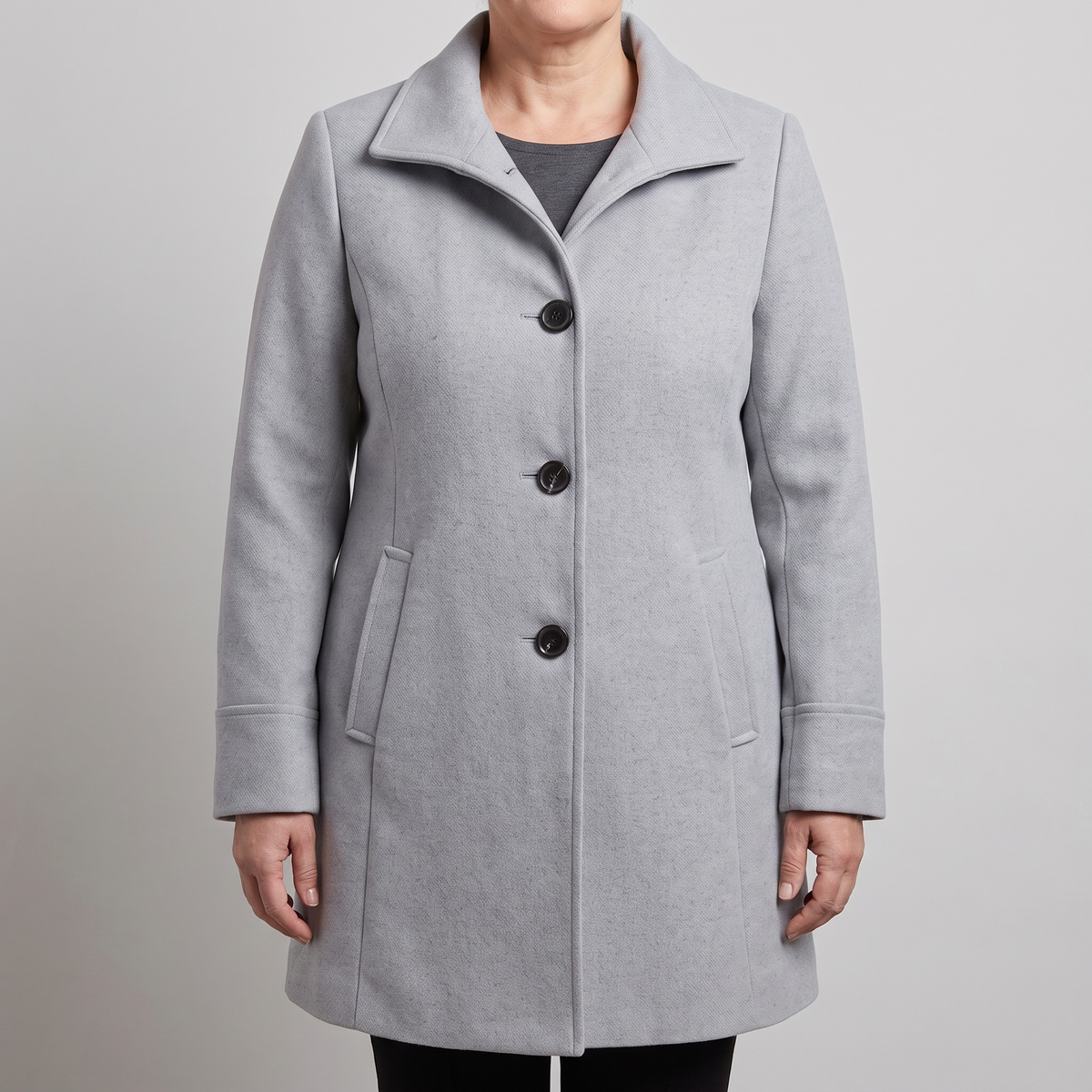 Women's Stylish Coat with Classic Cut + Functional Pockets | L&S - 1 - London-stylehouse.com