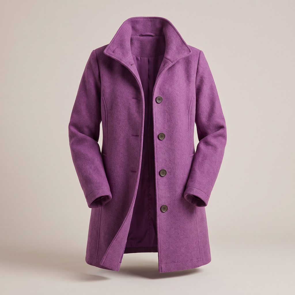 Women's Stylish Coat with Classic Cut + Functional Pockets | L&S - 5 - London-stylehouse.com