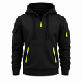 Hoodie Men’s Zip-Up with Adjustable Hood & Pockets | L&S - 6 - London-stylehouse.com