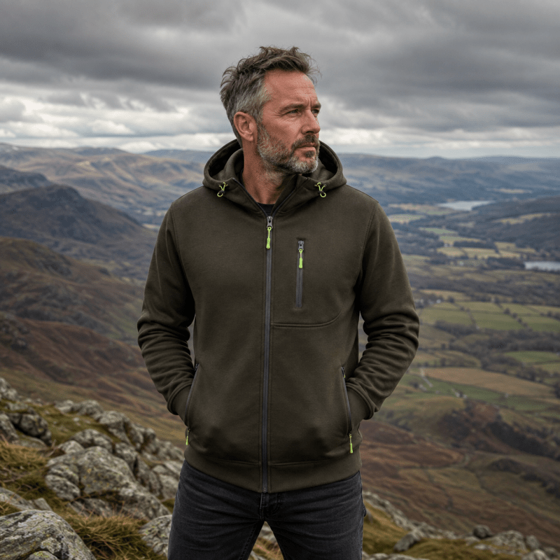 Hoodie Men’s Relaxed Fit with Zip Pockets | L&S - 5 - London-stylehouse.com