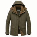 Men's Hooded Jacket with Functional Pockets and Relaxed Fit | L&S - 1 - London-stylehouse.com