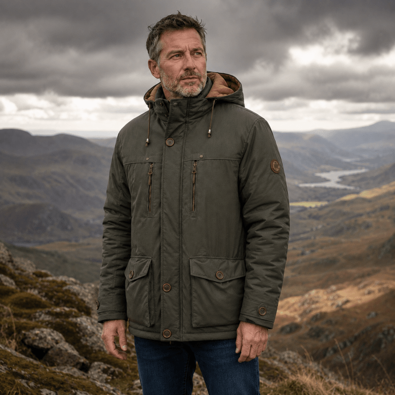 Men's Hooded Jacket with Functional Pockets and Relaxed Fit | L&S - 2 - London-stylehouse.com
