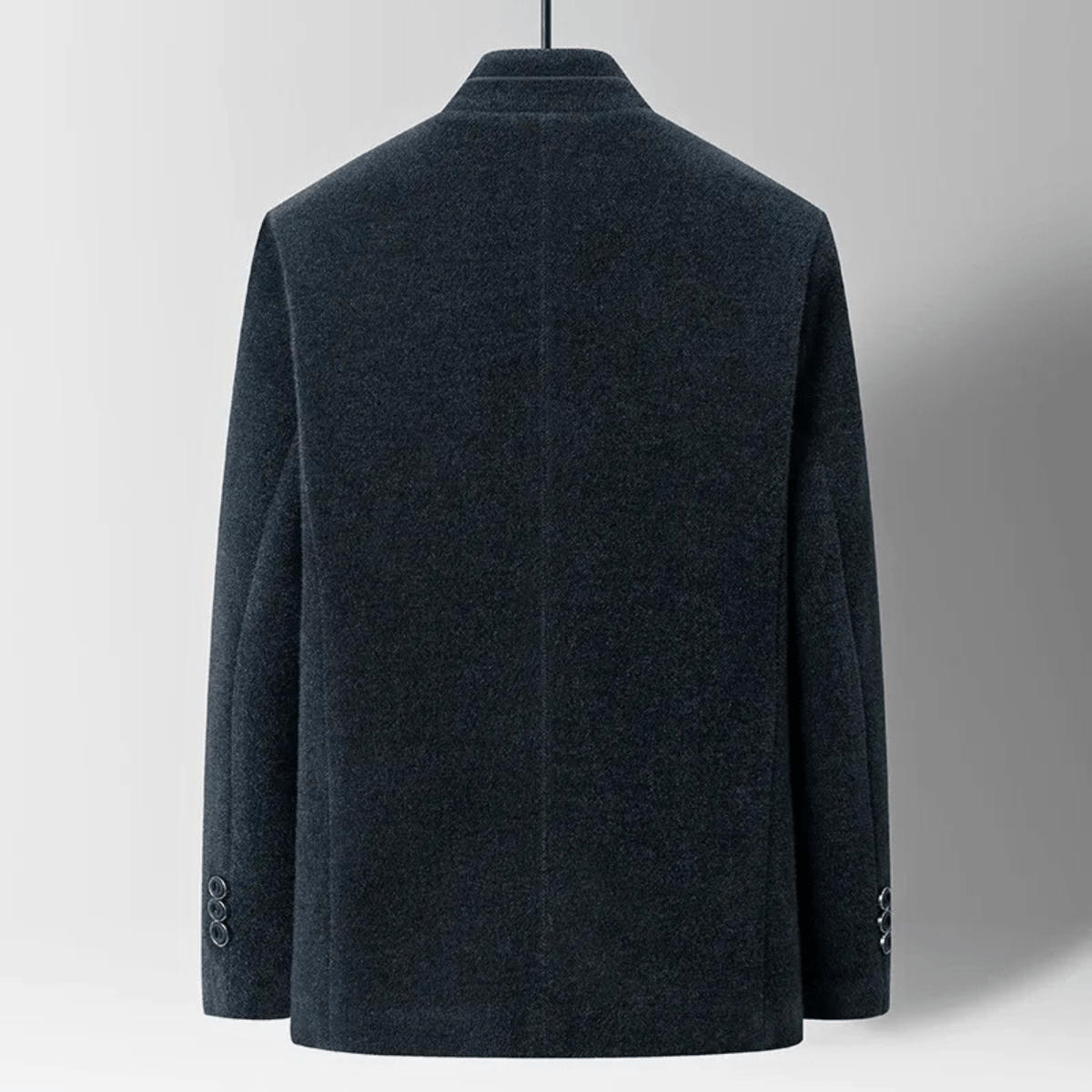 Men's Tailored Jacket with Stand Collar and Quilted Lining | L&S - 2 - London-stylehouse.com