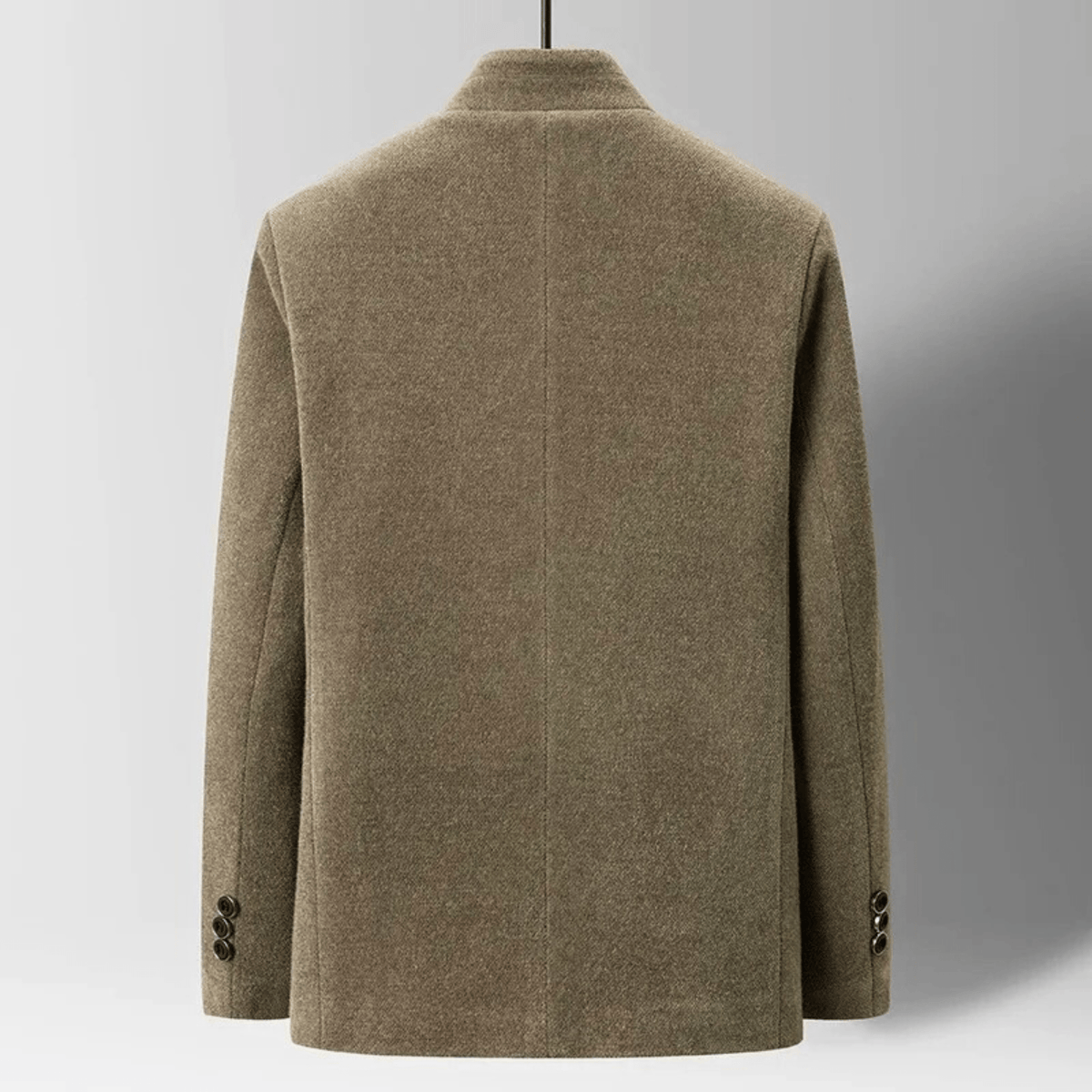 Men's Tailored Jacket with Stand Collar and Quilted Lining | L&S - 4 - London-stylehouse.com