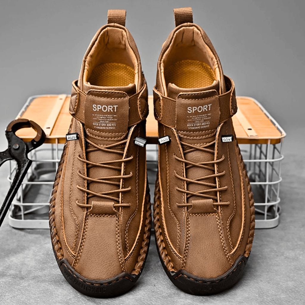 Sport Shoes Men's Casual Lace-Up Design with Velcro | L&S - 7 - London-stylehouse.com