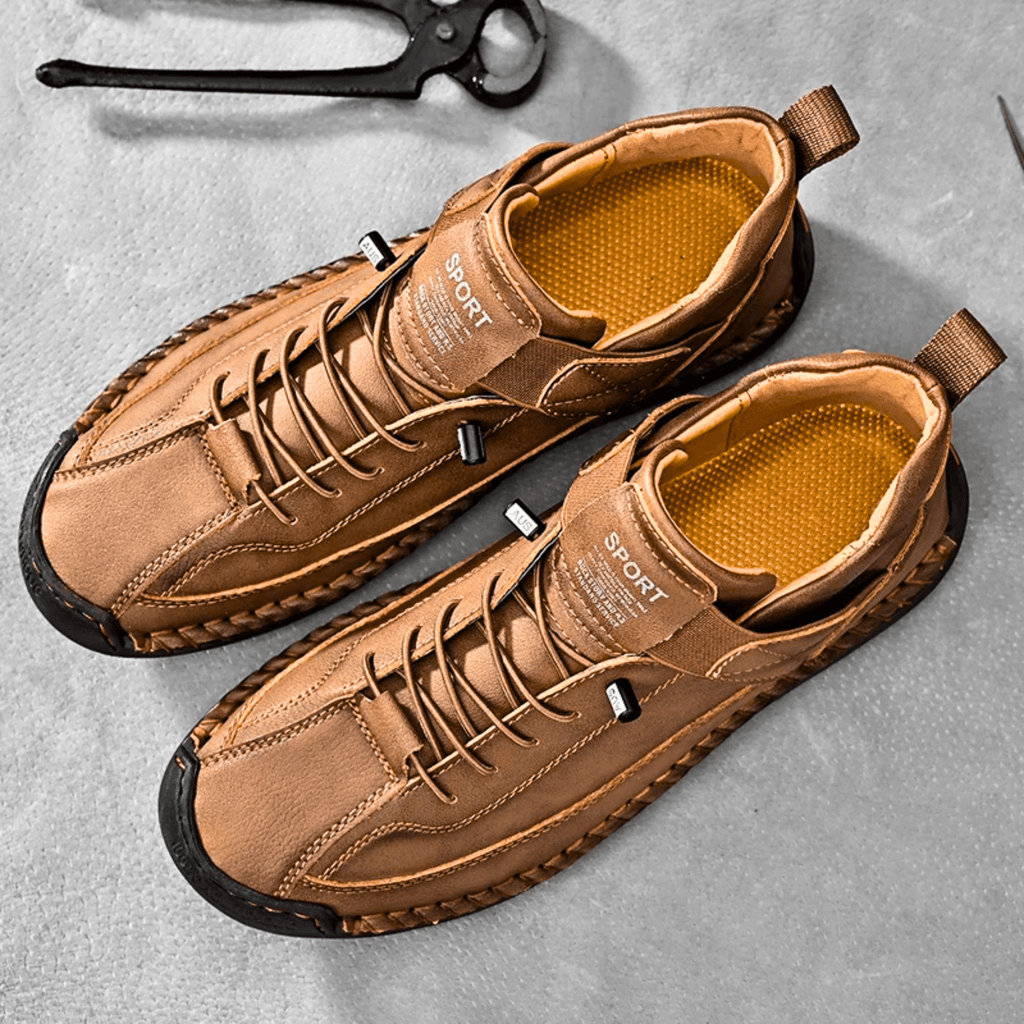 Sport Shoes Men's Casual Lace-Up Design with Velcro | L&S - 8 - London-stylehouse.com