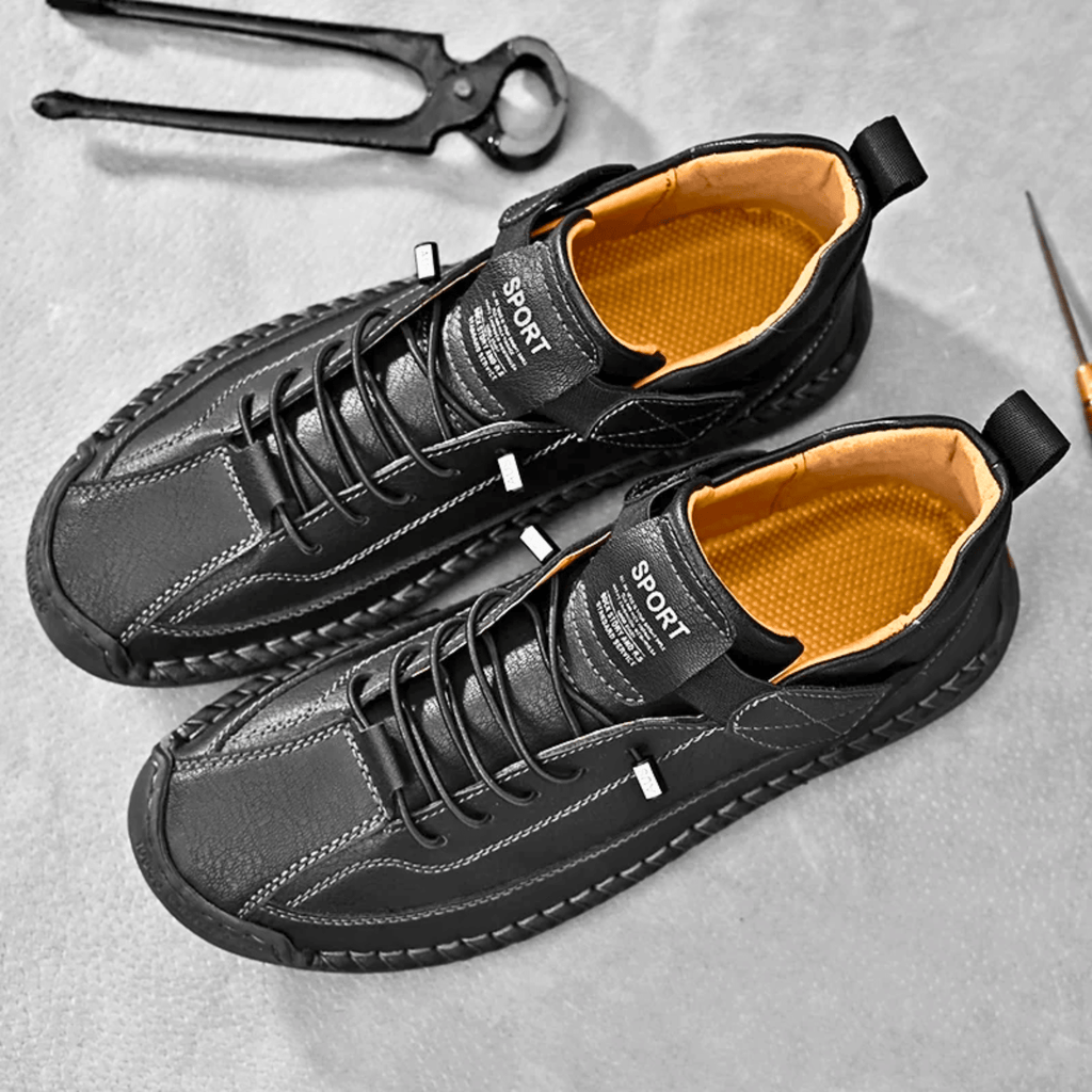 Sport Shoes Men's Casual Lace-Up Design with Velcro | L&S - 10 - London-stylehouse.com