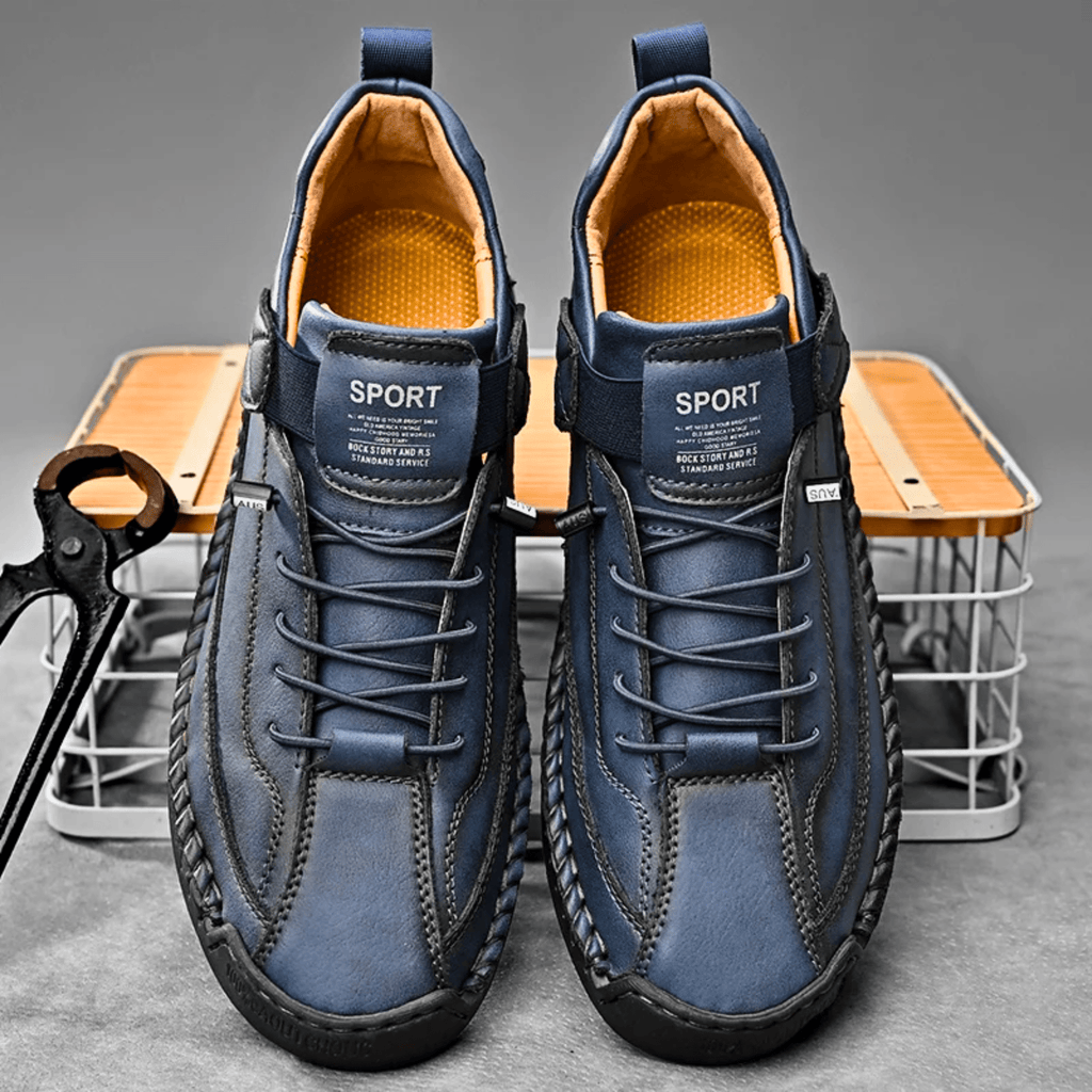 Sport Shoes Men's Casual Lace-Up Design with Velcro | L&S - 11 - London-stylehouse.com