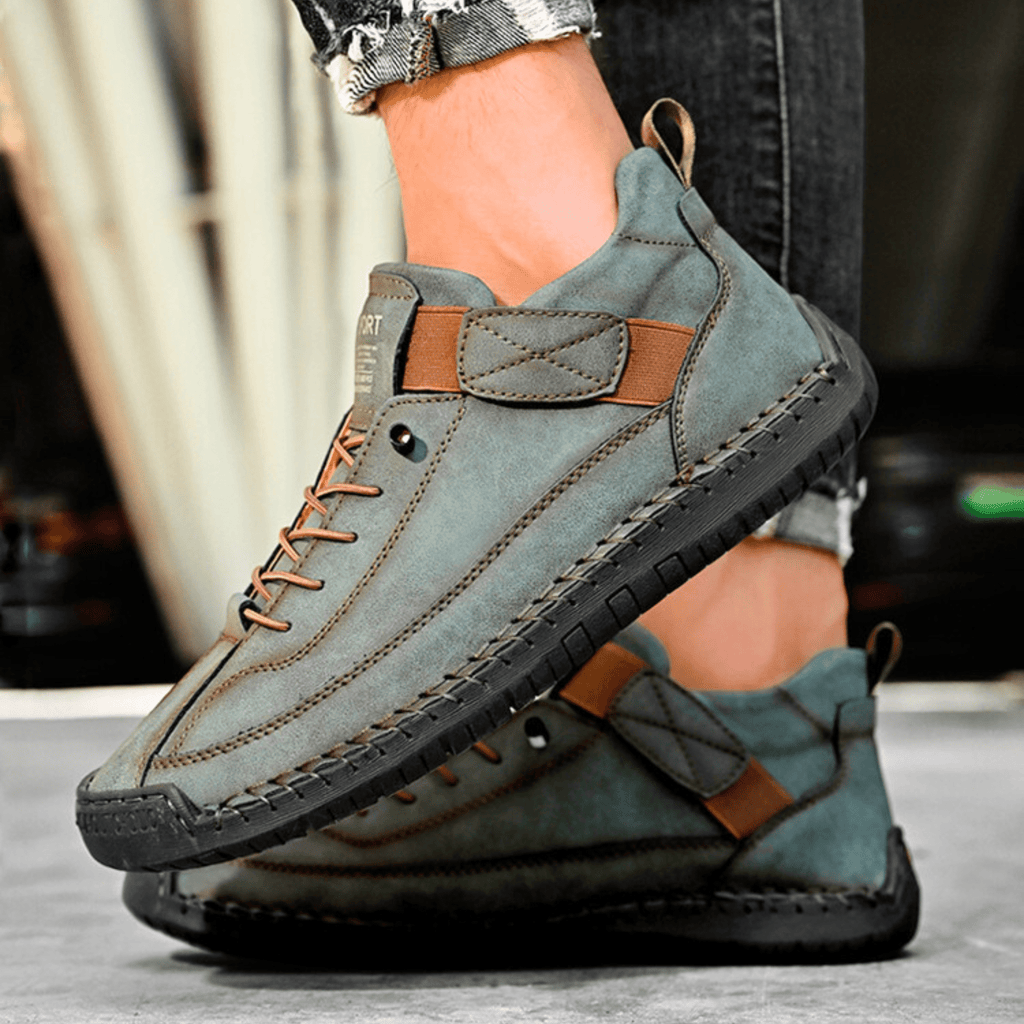 Sport Shoes Men's Casual Lace-Up Design with Velcro | L&S - 14 - London-stylehouse.com