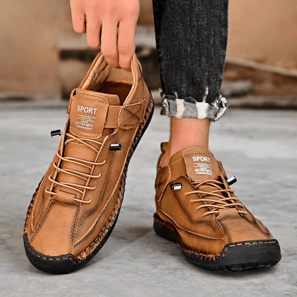 Sport Shoes Men's Casual Lace-Up Design with Velcro | L&S - 15 - London-stylehouse.com