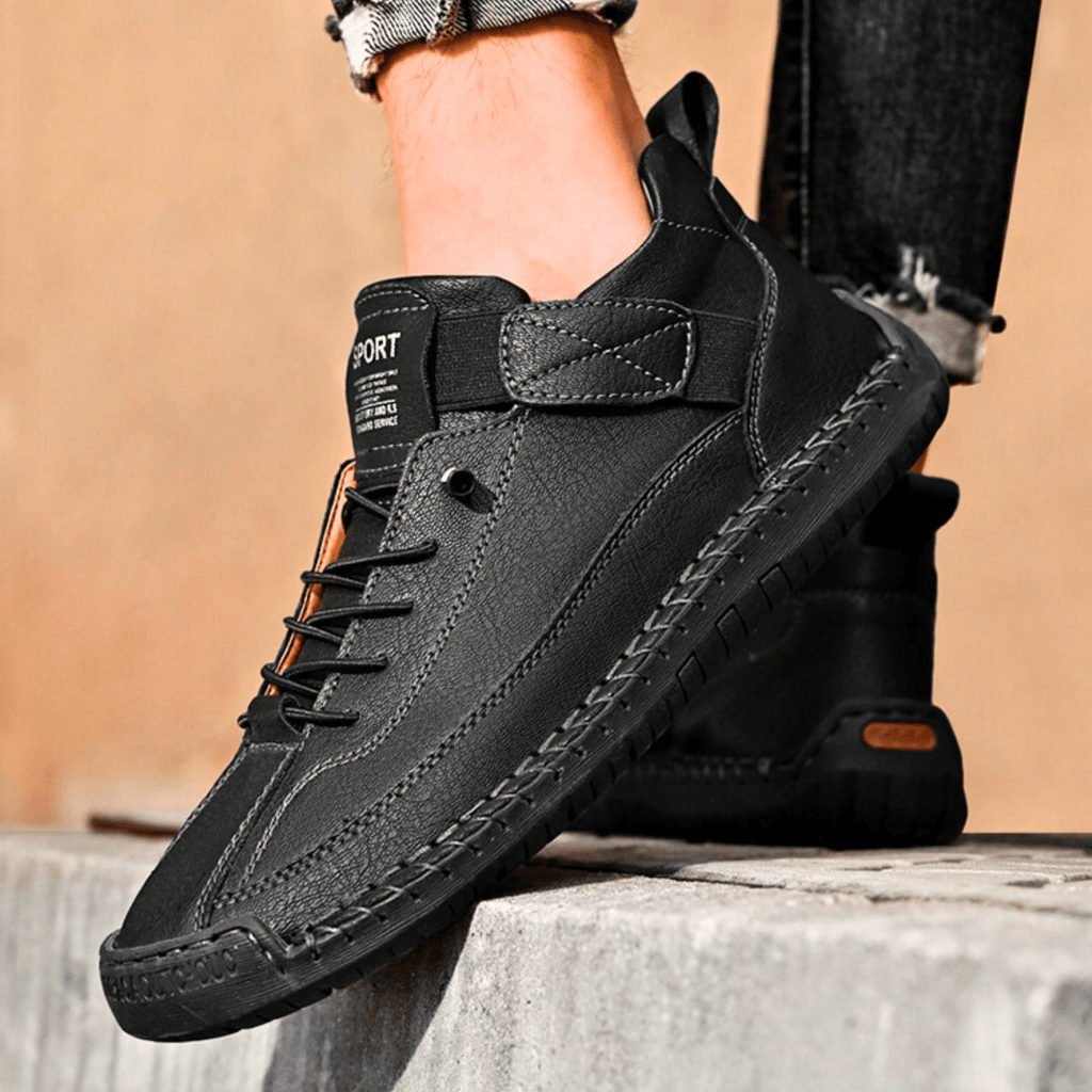 Sport Shoes Men's Casual Lace-Up Design with Velcro | L&S - 23 - London-stylehouse.com