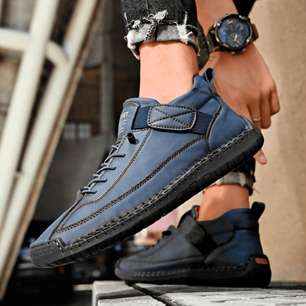 Sport Shoes Men's Casual Lace-Up Design with Velcro | L&S - 25 - London-stylehouse.com