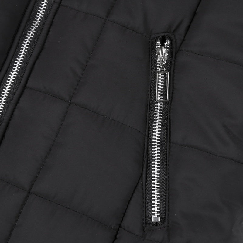 Coat Women's Hooded Mid-Length Design with Zip Pockets | L&S - 5 - London-stylehouse.com