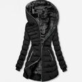 Coat Women's Hooded Mid-Length Design with Zip Pockets | L&S - 11 - London-stylehouse.com