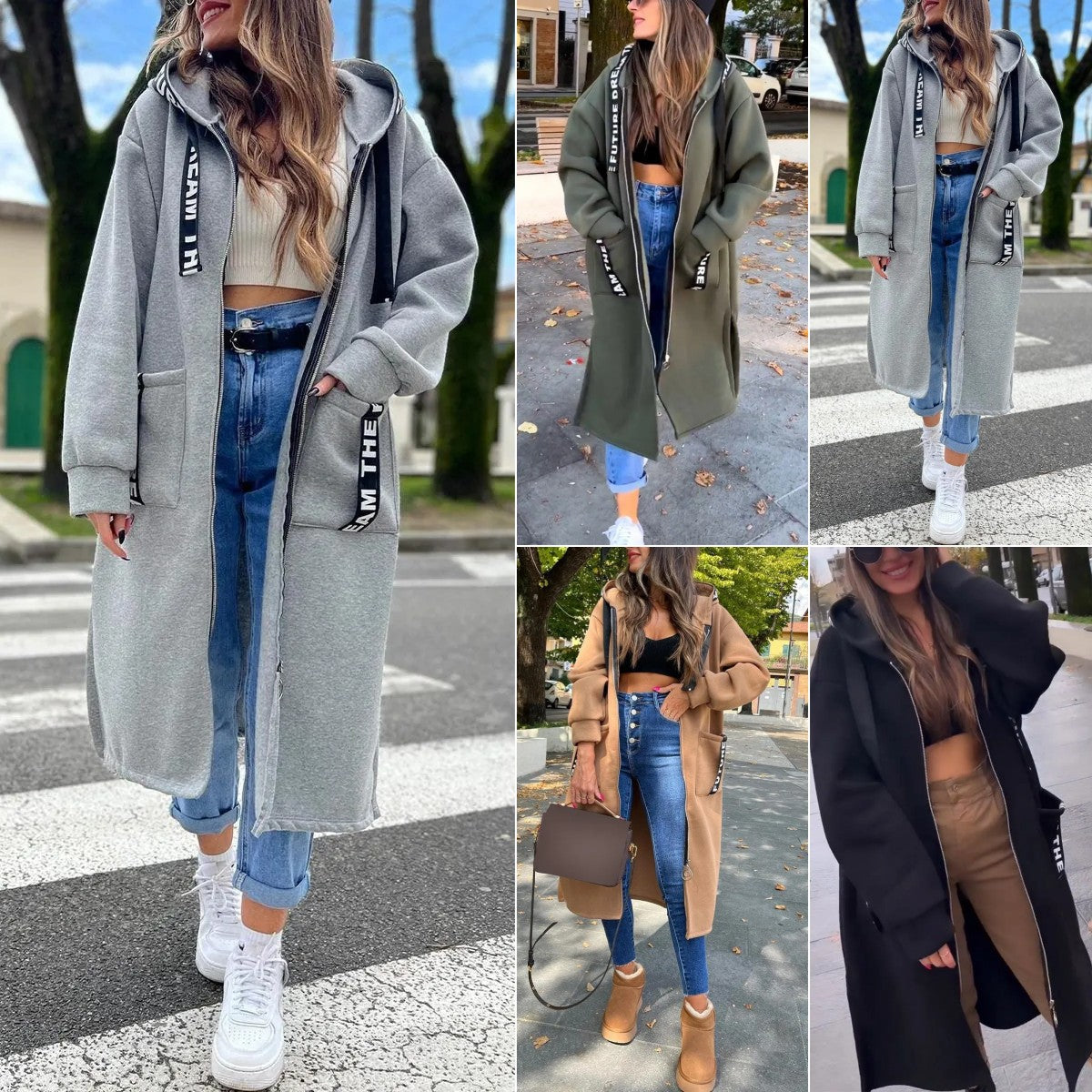 Longline Hoodie Women’s with Functional Pockets | L&S - 1 - London-stylehouse.com