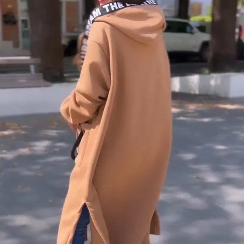 Longline Hoodie Women’s with Functional Pockets | L&S - 7 - London-stylehouse.com