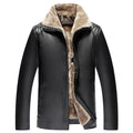 Men's Faux Leather Jacket with Stand Collar & Lined Interior | L&S - 3 - London-stylehouse.com