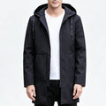 Men's Hooded Mid-Length Jacket with Functional Pockets | L&S - 10 - London-stylehouse.com