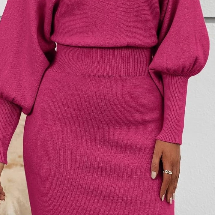 Dress Women's Bodycon Style with Puff Sleeves | L&S - 8 - London-stylehouse.com
