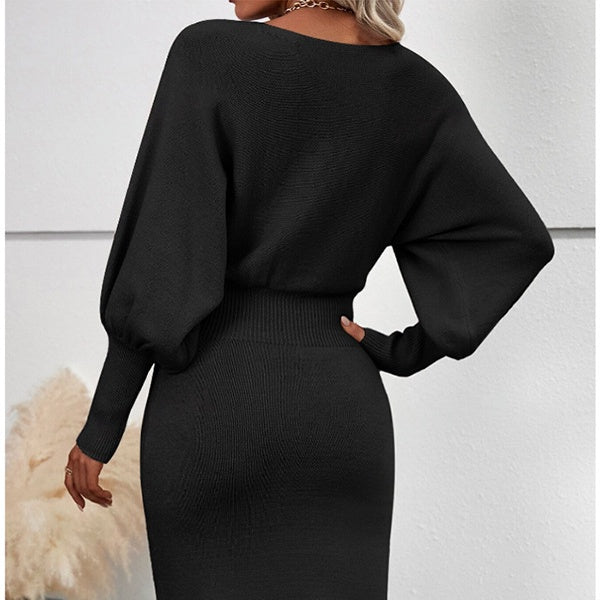 Dress Women's Bodycon Style with Puff Sleeves | L&S - 10 - London-stylehouse.com