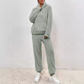 Women's Two-Piece Lounge Set with Hood and Pockets | L&S - 7 - London-stylehouse.com