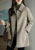 Coat Women's Tailored Look with Elegant Button Details | L&S - 1 - London-stylehouse.com
