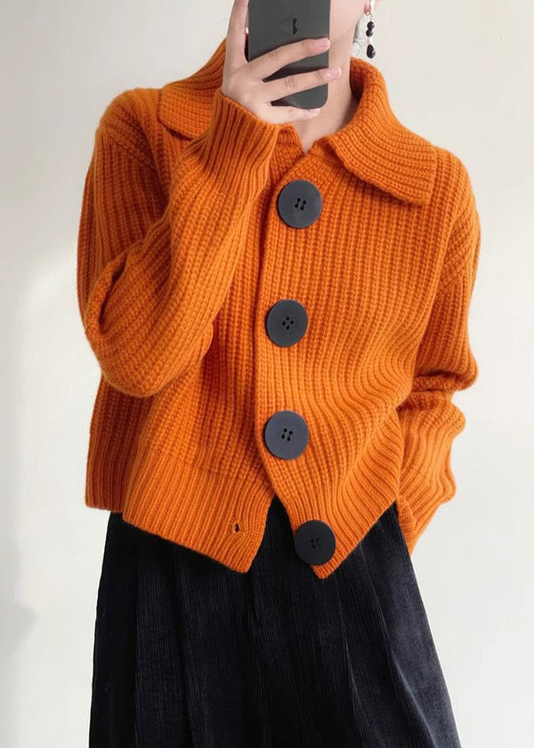 Women's Cropped Cardigan with Peter Pan Collar and Button Detail | L&S - 1 - London-stylehouse.com
