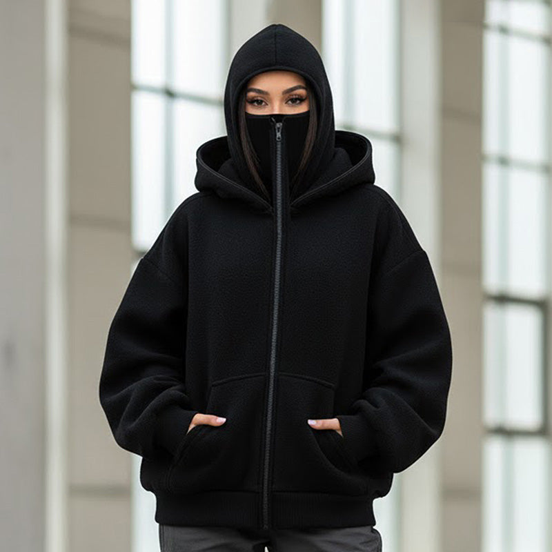 Men's Zip-Up Hoodie with Spacious Pocket and Hood | L&S - 6 - London-stylehouse.com