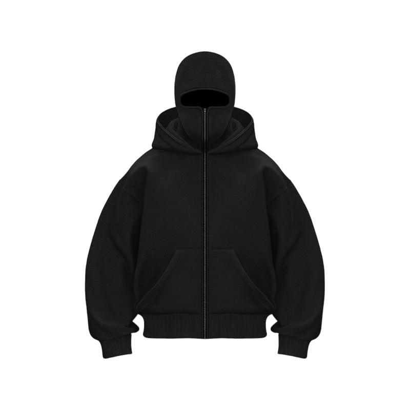 Men's Zip-Up Hoodie with Spacious Pocket and Hood | L&S - 9 - London-stylehouse.com