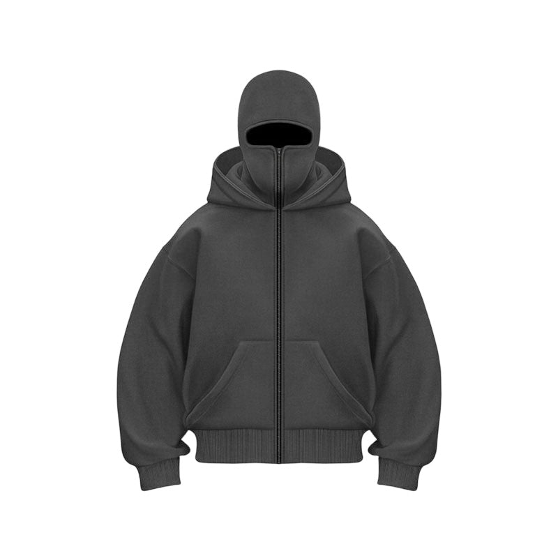 Men's Zip-Up Hoodie with Spacious Pocket and Hood | L&S - 10 - London-stylehouse.com